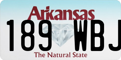 AR license plate 189WBJ