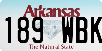 AR license plate 189WBK