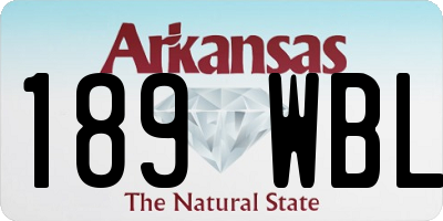 AR license plate 189WBL
