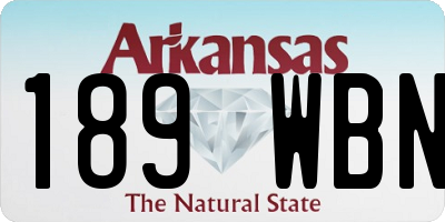 AR license plate 189WBN