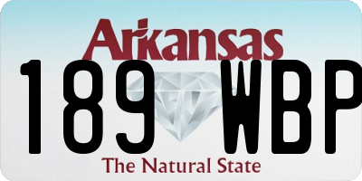 AR license plate 189WBP
