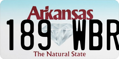 AR license plate 189WBR