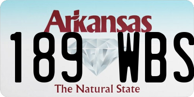 AR license plate 189WBS