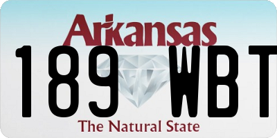 AR license plate 189WBT