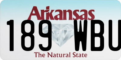AR license plate 189WBU