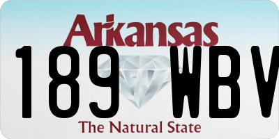 AR license plate 189WBV