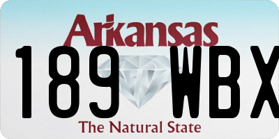 AR license plate 189WBX