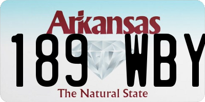 AR license plate 189WBY