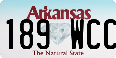 AR license plate 189WCC
