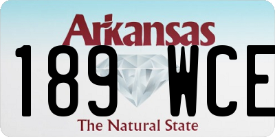 AR license plate 189WCE
