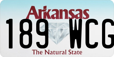 AR license plate 189WCG