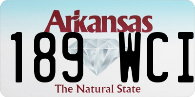 AR license plate 189WCI