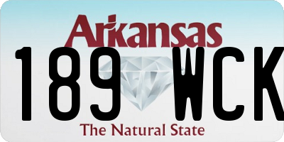 AR license plate 189WCK