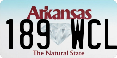 AR license plate 189WCL