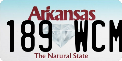 AR license plate 189WCM