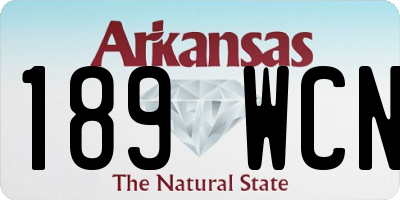 AR license plate 189WCN