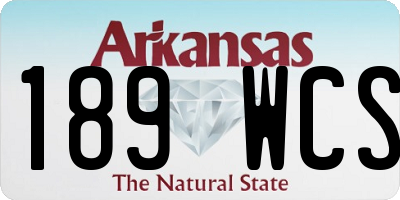 AR license plate 189WCS