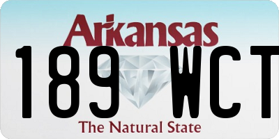 AR license plate 189WCT
