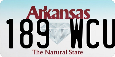AR license plate 189WCU