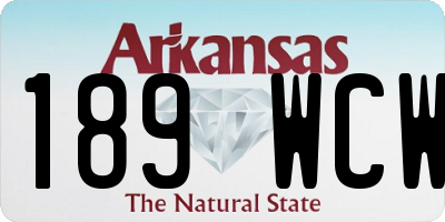 AR license plate 189WCW