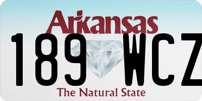 AR license plate 189WCZ