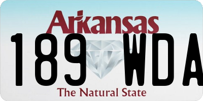 AR license plate 189WDA