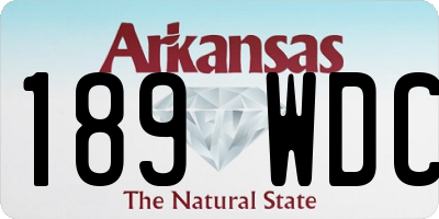 AR license plate 189WDC