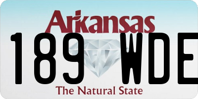 AR license plate 189WDE