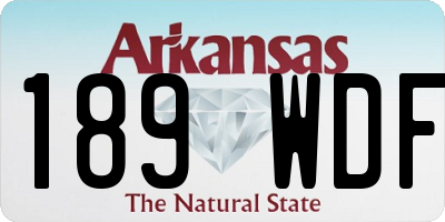 AR license plate 189WDF