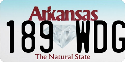 AR license plate 189WDG
