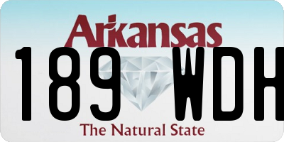 AR license plate 189WDH