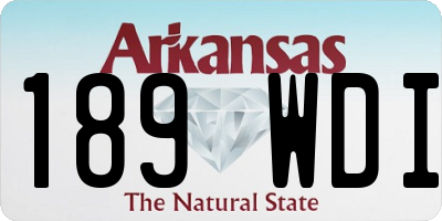 AR license plate 189WDI