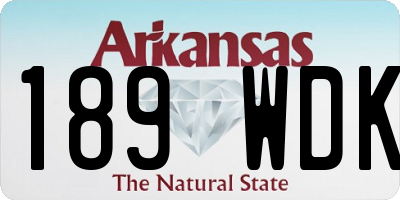 AR license plate 189WDK