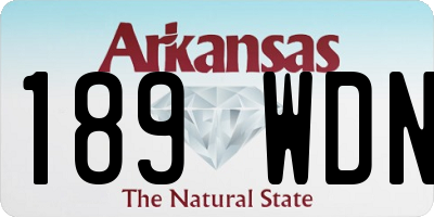 AR license plate 189WDN