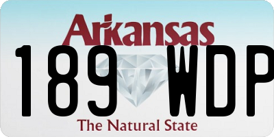 AR license plate 189WDP