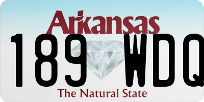 AR license plate 189WDQ
