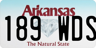 AR license plate 189WDS