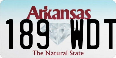 AR license plate 189WDT