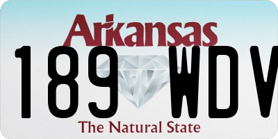 AR license plate 189WDV