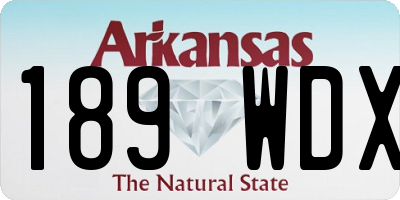 AR license plate 189WDX