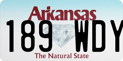 AR license plate 189WDY