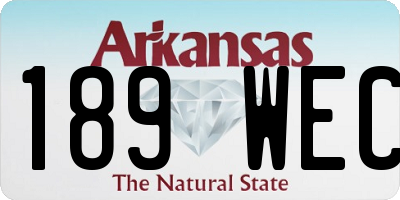 AR license plate 189WEC