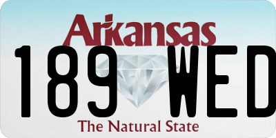 AR license plate 189WED