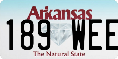 AR license plate 189WEE
