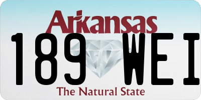AR license plate 189WEI