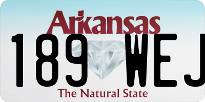 AR license plate 189WEJ