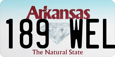 AR license plate 189WEL
