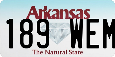 AR license plate 189WEM