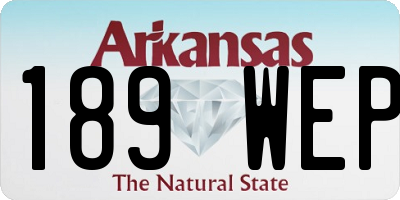 AR license plate 189WEP