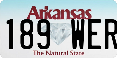 AR license plate 189WER